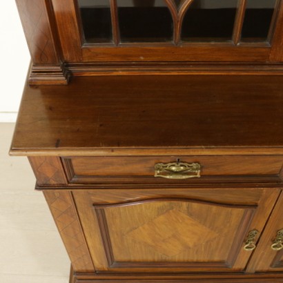 di mano in mano, libreria con alzata, libreria antica, libreria antiquariato, libreria di antiquariato, libreria in mogano, libreria inglese, libreria inghilterra, libreria 900, libreria metà 900