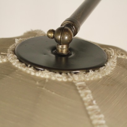 {* $ 0 $ *}, floor lamp, 900 lamp, mid-1900s lamp, brass lamp, brass base, brass structure, fabric lampshade