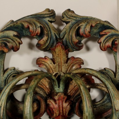 {* $ 0 $ *}, decorated wall light, antique wall light, antique wall light, antique wall light, lacquered wood wall light, 900 wall light, mid 900 wall light