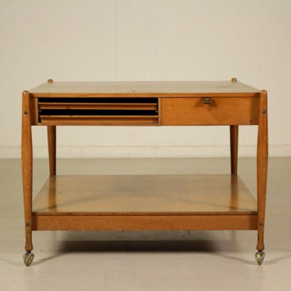 {* $ 0 $ *}, 60's coffee table, 60's, center table, coffee table with drawers, vintage coffee table, modern antiques coffee table, pull-out table, pull-out shelves, Italian vintage, Italian modern antiques, modern antiques coffee table