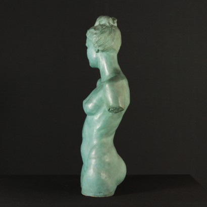 {* $ 0 $ *}, busto de mujer, busto de mujer grande, busto de mujer 900, busto de mujer de terracota, busto de tamaño natural, busto de mujer de tamaño natural, busto de 800, busto de finales del siglo XIX, busto de terracota teñida, terracota teñida, mujer desnuda