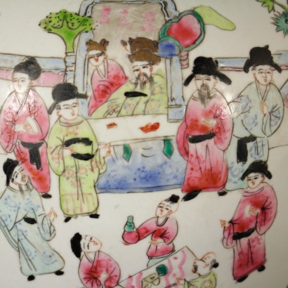 di mano in mano, potiche in porcellana, potiche con decori orientali, potiche con decori a carattere vegetale e animale, potiche con decori a tutto tondo, potiche raffigurante scene di corte, vaso in porcellana, vaso con decori orientali, vaso con decori a carattere vegetale e animale, vaso con decori a tutto tondo, vaso raffigurante scene di corte, vaso cinese, vaso del 1900, vaso seconda metà del '900, vaso fine '900