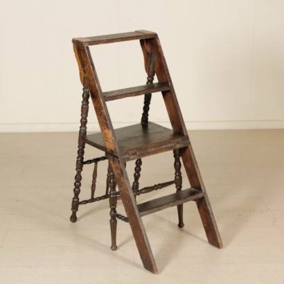{* $ 0 $ *}, gedrechselte Sitze, Klappstuhl, Leiterstuhl, Holzstuhl, Buchenstuhl, Tannenstuhl, 900er Stuhl, Vintage Stuhl, Antiker Stuhl, Italien Stuhl
