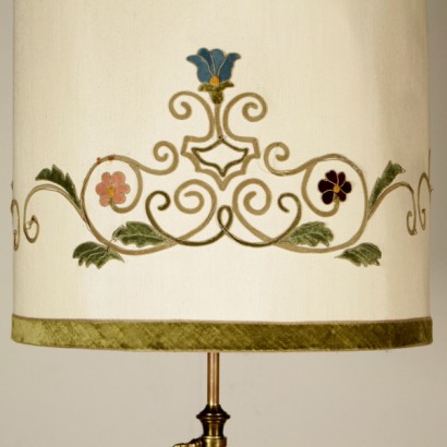 di mano in mano, lampada in bronzo, lampada con trafori, lampada con ripiano, lampada paralume in stoffa, lampada antica, lampada vintage, lampada antiquariato, lampada italiana, lampada 900, lampada marmo