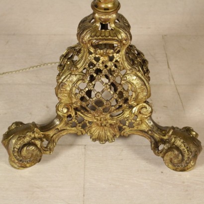di mano in mano, lampada in bronzo, lampada con trafori, lampada con ripiano, lampada paralume in stoffa, lampada antica, lampada vintage, lampada antiquariato, lampada italiana, lampada 900, lampada marmo