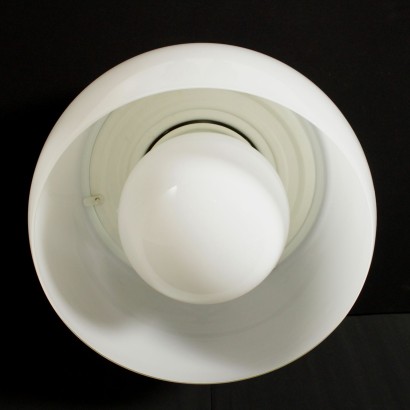 {* $ 0 $ *}, lámpara de techo, lámpara de metal lacado, lámpara de vidrio opal, lámpara antigua moderna, lámpara italiana, lámpara artemide, lámpara omega, lámpara de diseño, vico magistretti, lámpara de los 60, lámpara de los 70