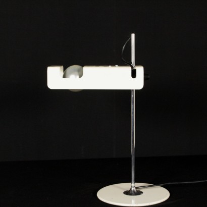 {* $ 0 $ *}, Spinnenlampe, O-Light Lampe, 60er Jahre Lampe, 70er Jahre Lampe, Tischlampe, Metalllampe, lackierte Aluminiumlampe, verchromte Aluminiumlampe, moderne antike Lampe, italienische Lampe, Designlampe