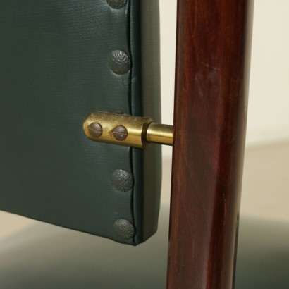 {* $ 0 $ *}, 50er-Jahre-Stühle, 50er-Jahre, Stuhlgruppe, Stühle aus gebeizter Buche, Kunstlederstühle, moderne antike Stühle, Vintage-Stühle, Kunstpaläste-Stühle, italienische Vintage, Designer-Stühle