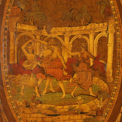 di mano in mano, armadio con cassetti, armadio intarsiato, armadio decorato, armadio motivi fogliacei, armadio con riserve, armadio antico, armadio antiquariato, armadio italia, armadio in noce, armadio palissandro, armadio assenze varie, armadio 900, armadio novecento