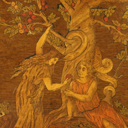 di mano in mano, letto in stile neoclassico, letto neoclassico, letto matrimoniale, letto antico, letto antiquariato, letto 900, lecco intarsiato, letto di antiquariato, letto matrimoniale antico, letto matrimoniale di antiquariato