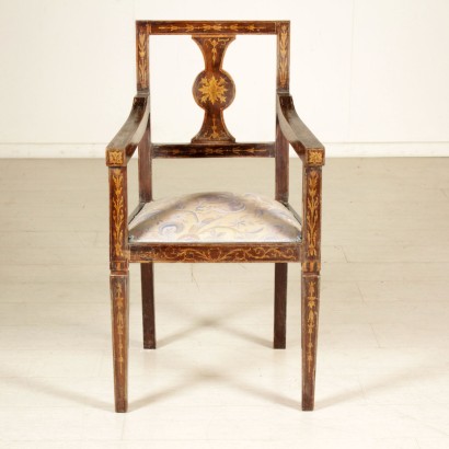 {* $ 0 $ *}, gepolsterte Stühle, offene Stühle, eingelegte Stühle, antike Stühle, antike Stühle, italienische Stühle, Walnussstühle, 900 Stühle, Stühle des 20. Jahrhunderts, Stühle aus Palisander, Stühle mit verschiedenen Essenzen