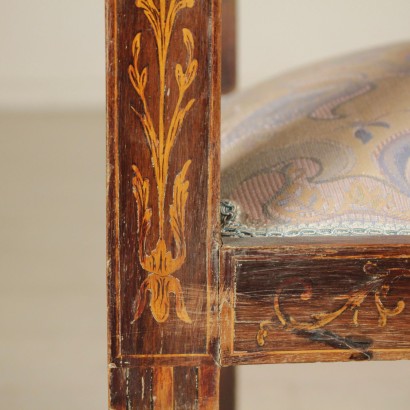 {* $ 0 $ *}, gepolsterte Stühle, offene Stühle, eingelegte Stühle, antike Stühle, antike Stühle, italienische Stühle, Walnussstühle, 900 Stühle, Stühle des 20. Jahrhunderts, Stühle aus Palisander, Stühle mit verschiedenen Essenzen