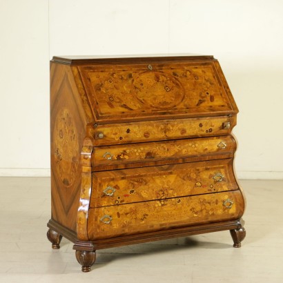 di mano in mano, ribalta in stile olandese, ribalta olandese, ribalta con cassetti, ribalta con vano, ribalta intarsiata, ribalta decorata, ribalta 900, ribalta antica, ribalta antiquariato, ribalta di antiquariato