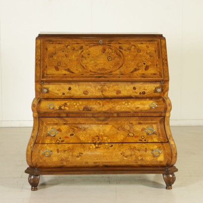 di mano in mano, ribalta in stile olandese, ribalta olandese, ribalta con cassetti, ribalta con vano, ribalta intarsiata, ribalta decorata, ribalta 900, ribalta antica, ribalta antiquariato, ribalta di antiquariato