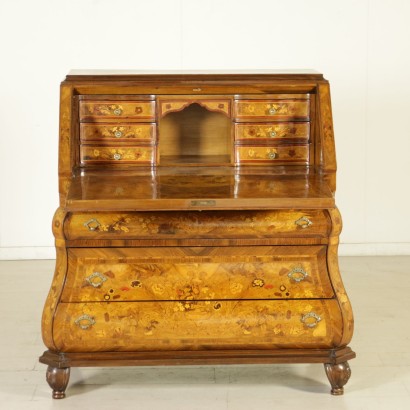 di mano in mano, ribalta in stile olandese, ribalta olandese, ribalta con cassetti, ribalta con vano, ribalta intarsiata, ribalta decorata, ribalta 900, ribalta antica, ribalta antiquariato, ribalta di antiquariato