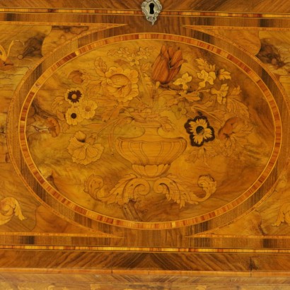 di mano in mano, ribalta in stile olandese, ribalta olandese, ribalta con cassetti, ribalta con vano, ribalta intarsiata, ribalta decorata, ribalta 900, ribalta antica, ribalta antiquariato, ribalta di antiquariato