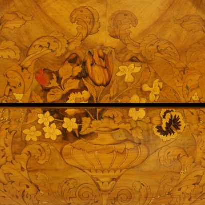 di mano in mano, ribalta in stile olandese, ribalta olandese, ribalta con cassetti, ribalta con vano, ribalta intarsiata, ribalta decorata, ribalta 900, ribalta antica, ribalta antiquariato, ribalta di antiquariato