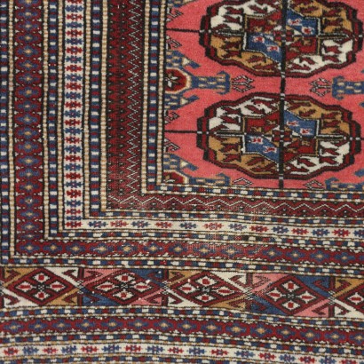 {* $ 0 $ *}, Bokara-Teppich, Bokara-Pakistan-Teppich, Orientteppich, Antiker Teppich, Antiker Teppich, Teppich des 20. Jahrhunderts, Woll- und Baumwollteppich, Pakistanischer Teppich