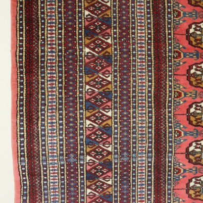 {* $ 0 $ *}, Bokara-Teppich, Bokara-Pakistan-Teppich, Orientteppich, Antiker Teppich, Antiker Teppich, Teppich des 20. Jahrhunderts, Woll- und Baumwollteppich, Pakistanischer Teppich
