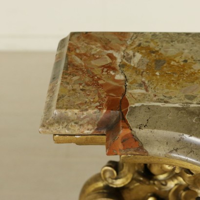 {* $ 0 $ *}, antiques, 20th century workshop, antique, style console, antique console, antique console, 900 console, 900 style console, mid-900 console, gilded wood console