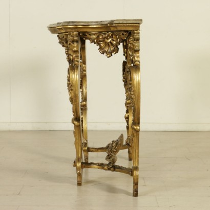 {* $ 0 $ *}, antiques, 20th century workshop, antique, style console, antique console, antique console, 900 console, 900 style console, mid-900 console, gilded wood console