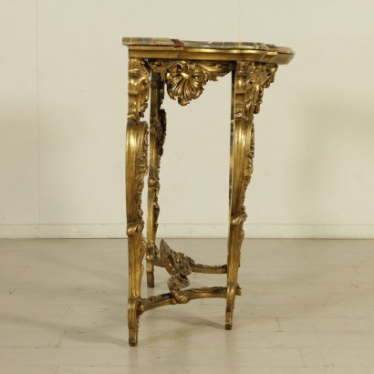 {* $ 0 $ *}, antiques, 20th century workshop, antique, style console, antique console, antique console, 900 console, 900 style console, mid-900 console, gilded wood console