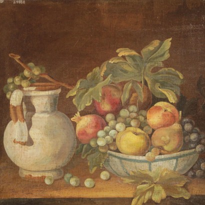 Besonders stillleben mit obst und krug
