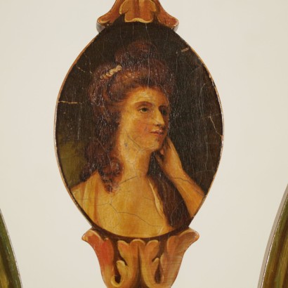 Coppia sedie decorate