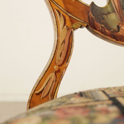 Coppia sedie decorate