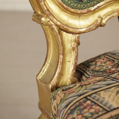 Particolare Coppia sedie dorate