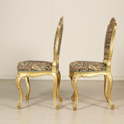 Coppia sedie dorate