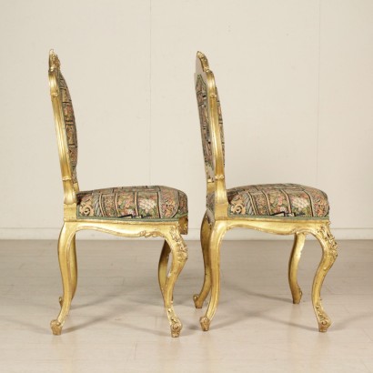 Coppia sedie dorate