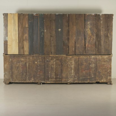 Grande credenza a due corpi - schienale