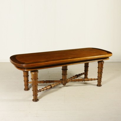 {* $ 0 $ *}, 40-50er Tisch, 40er Tisch, 50er Tisch, Vintage Tisch, moderner Tisch, moderner Tisch, Italienische Moderne, Italienischer Vintage, Nussbaum Tisch