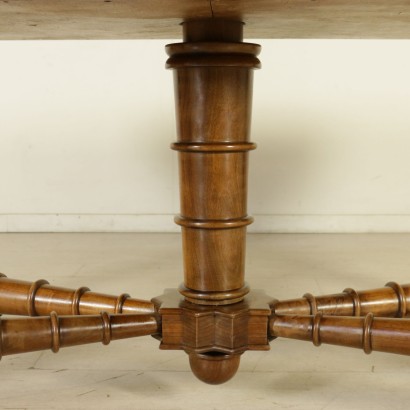 {* $ 0 $ *}, 40-50er Tisch, 40er Tisch, 50er Tisch, Vintage Tisch, moderner Tisch, moderner Tisch, Italienische Moderne, Italienischer Vintage, Nussbaum Tisch