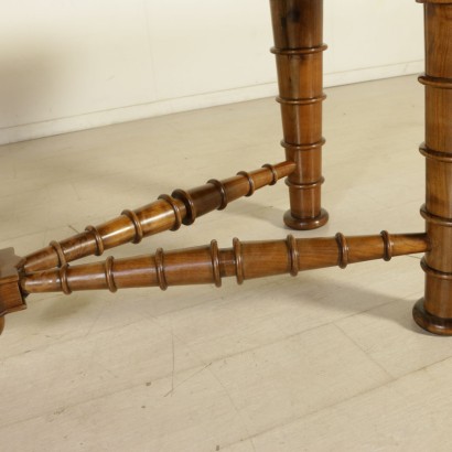 {* $ 0 $ *}, 40-50er Tisch, 40er Tisch, 50er Tisch, Vintage Tisch, moderner Tisch, moderner Tisch, Italienische Moderne, Italienischer Vintage, Nussbaum Tisch