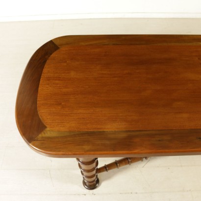 {* $ 0 $ *}, 40-50er Tisch, 40er Tisch, 50er Tisch, Vintage Tisch, moderner Tisch, moderner Tisch, Italienische Moderne, Italienischer Vintage, Nussbaum Tisch