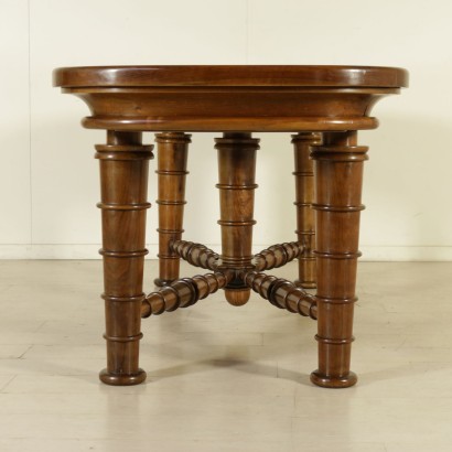 {* $ 0 $ *}, 40-50er Tisch, 40er Tisch, 50er Tisch, Vintage Tisch, moderner Tisch, moderner Tisch, Italienische Moderne, Italienischer Vintage, Nussbaum Tisch