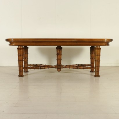 {* $ 0 $ *}, 40-50er Tisch, 40er Tisch, 50er Tisch, Vintage Tisch, moderner Tisch, moderner Tisch, Italienische Moderne, Italienischer Vintage, Nussbaum Tisch
