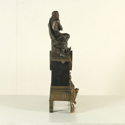 {* $ 0 $ *}, table clock, black marble clock, antique clock, antique clock, 800 clock, late 1800 clock, 900 clock, early 900 clock, French clock, France clock