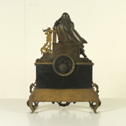 {* $ 0 $ *}, table clock, black marble clock, antique clock, antique clock, 800 clock, late 1800 clock, 900 clock, early 900 clock, French clock, France clock