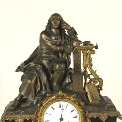 {* $ 0 $ *}, table clock, black marble clock, antique clock, antique clock, 800 clock, late 1800 clock, 900 clock, early 900 clock, French clock, France clock