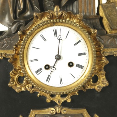{* $ 0 $ *}, table clock, black marble clock, antique clock, antique clock, 800 clock, late 1800 clock, 900 clock, early 900 clock, French clock, France clock