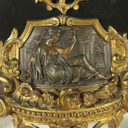 {* $ 0 $ *}, table clock, black marble clock, antique clock, antique clock, 800 clock, late 1800 clock, 900 clock, early 900 clock, French clock, France clock