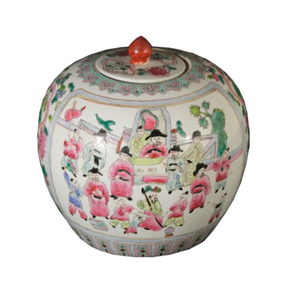 di mano in mano, potiche in porcellana, potiche con decori orientali, potiche con decori a carattere vegetale e animale, potiche con decori a tutto tondo, potiche raffigurante scene di corte, vaso in porcellana, vaso con decori orientali, vaso con decori a carattere vegetale e animale, vaso con decori a tutto tondo, vaso raffigurante scene di corte, vaso cinese, vaso del 1900, vaso seconda metà del '900, vaso fine '900