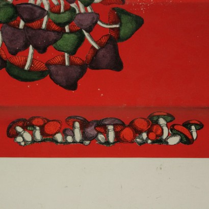 di mano in mano, vassoio piero fornasetti, vassoio fornasetti, litografia fornasetti, litografia piero fornasetti, produzione fornasetti, fornasetti milano