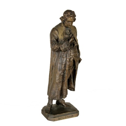 La statue en bronze de Cesare Beccaria