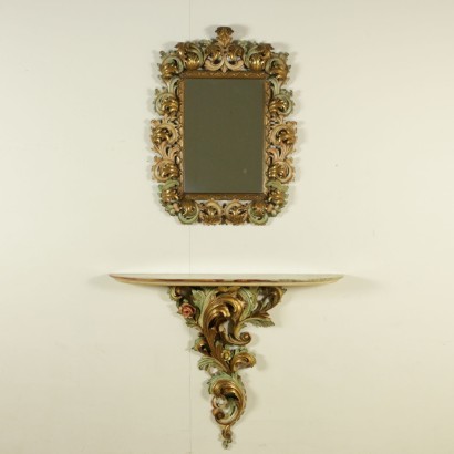 di mano in mano, consolle con specchiera, consolle barocca, consolle in stile barocco, consolle antica, consolle antiquariato, consolle di antiquariato, consolle 900, consolle con specchio