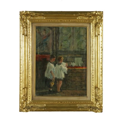 Genre scene of Giuseppe Solenghi