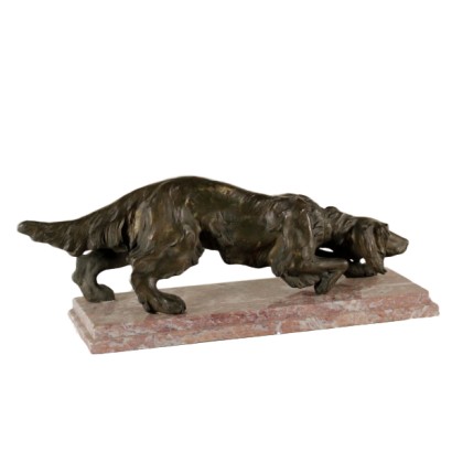 {* $ 0 $ *}, terracotta sculpture, terracotta dog, bronze coated terracotta, hunting dog, hunting dog sculpture, terracotta hunting dog, sculpture 900, sculpture early 900, sculpture early 900